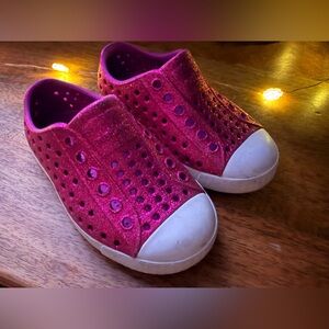 NATIVE - Shoes kids girls Jefferson Bling Glitter Waterproof Slip On Sneakers